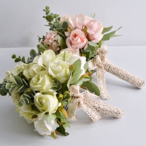 Yard & Garden bouquet de fleurs de mariage en tissu de soie