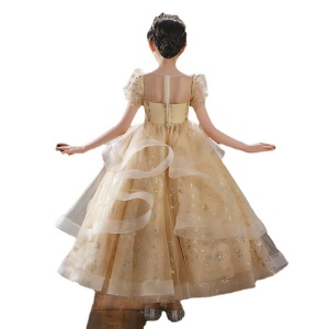 Robe de demoiselle d'honneur avec paillettes filé filet