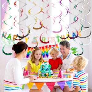 YIMENG double spirale pendentif décoration de fête en PVC