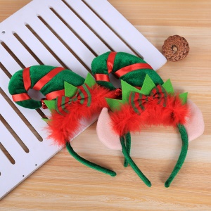 JINMINGGUAN Bonnet de Noël en plumes rouges décoration de noel