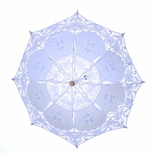 FEIFAN parapluie décoratif en dentelle mini bois décoration pour fêtes et evenements