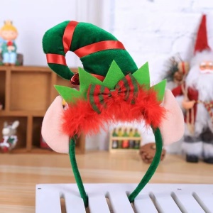 JINMINGGUAN Bonnet de Noël en plumes rouges décoration de noel