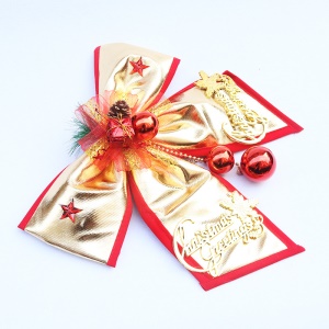 XUEQI ruban noeud en tissu brillant doré décorations de Noël