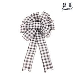 JUNXIA noeud papillon décoration de Noël imitation lin