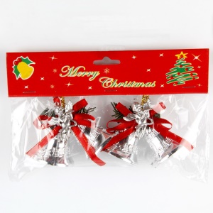 PINJIAN cloche de Noël pendentif en plastique plaqué accessoire