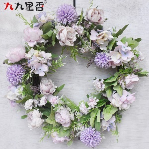 JIUJIULIXIANG  fleurs artificielles guirlande de décoration pour fêtes et evenemenents en  tissu de soie plastique