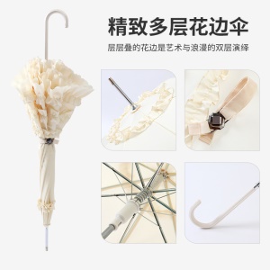 MUYUHEHUA  parapluie décoratif en dentelle mini bois décoration pour fêtes et evenements