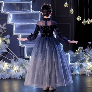 Robe de demoiselle d'honneur avec paillettes filé filet