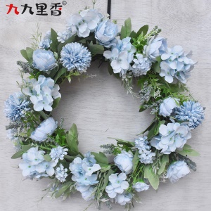 JIUJIULIXIANG  fleurs artificielles guirlande de décoration pour fêtes et evenemenents en  tissu de soie plastique