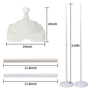OUYU kit d'Arc de ballon semi circulaire Set 12 sections en plastique