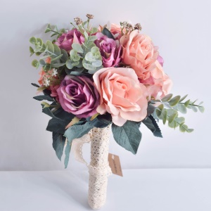 Bouquet de fleurs artificielles  pour décoration  en soie