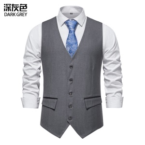 Gilet de costume  homme col V simple boutonnage