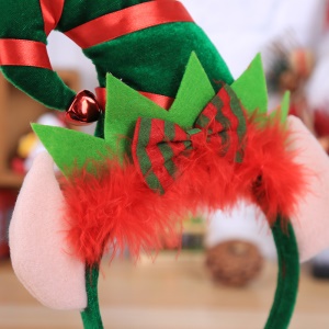 JINMINGGUAN Bonnet de Noël en plumes rouges décoration de noel