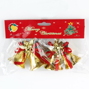 PINJIAN cloche de Noël pendentif en plastique plaqué accessoire