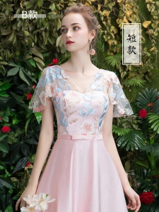 Robe de demoiselle d'honneur en dentelle de satin mariage