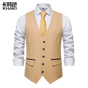 Gilet de costume  homme col V simple boutonnage
