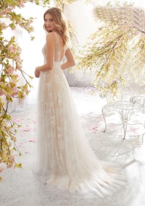 Robe femme col B sans manches dentelle