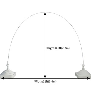 OUYU kit d'Arc de ballon semi circulaire Set 12 sections en plastique