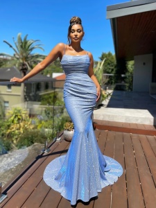 Robe sans manches pour femme en polyester avec bretelles