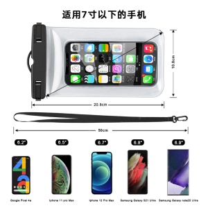 ZONYSUN Protège  téléphone portable imperméable waterproof transparent  en pvc
