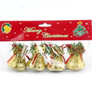 PINJIAN cloche de Noël pendentif en plastique plaqué accessoire