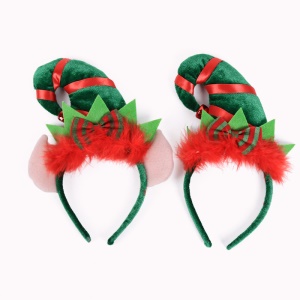 JINMINGGUAN Bonnet de Noël en plumes rouges décoration de noel