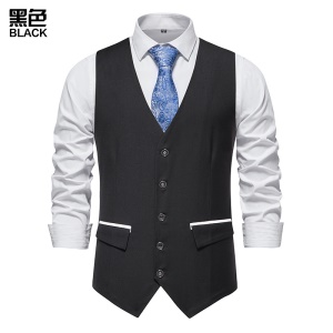 Gilet de costume  homme col V simple boutonnage