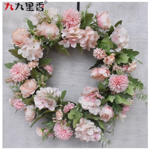 JIUJIULIXIANG  fleurs artificielles guirlande de décoration pour fêtes et evenemenents en  tissu de soie plastique