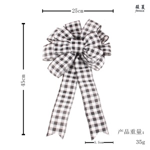 JUNXIA noeud papillon décoration de Noël imitation lin