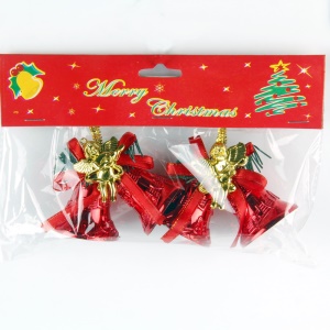 PINJIAN cloche de Noël pendentif en plastique plaqué accessoire