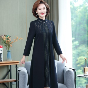 Robe à  col montant en fibre de polyester robe pour femme âgée