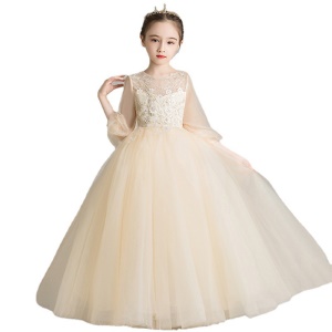 Robe de demoiselle d'honneur zip filet dentelle