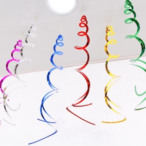 YIMENG double spirale pendentif décoration de fête en PVC