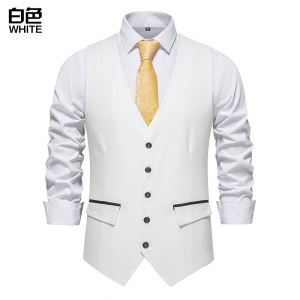 Gilet de costume  homme col V simple boutonnage