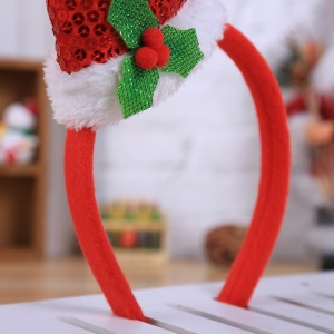 JINMINGGUAN chapeau de Noël cerceau paillettes perles pour la décoration de Noël