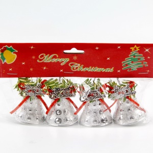 PINJIAN cloche de Noël pendentif en plastique plaqué accessoire