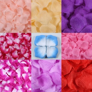 QINGYUAN  pétales de rose artificielles pour décoration fleurs