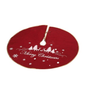 JINMINGGUAN Tapis de sapin de Noël en lin 98cm