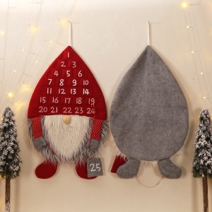 JINMINGGUAN Calendrier de Noël non tissé en laine artificielle  décoration de noel