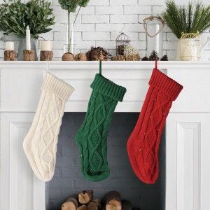 SHENGJIN Jarretière de Noël tricottée décoration  de noel