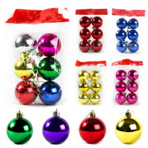 CHANGJIN Set de boules de Noël en plastique brillant plaqué (nuancier manquant)