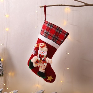 JINMINGGUAN accessoire de décoration de Noël à carreaux poupée de Noël