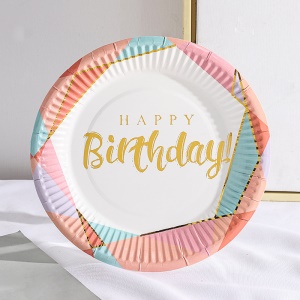 HONGQING Assiettes jetables pour anniversaire