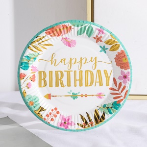 HONGQING Assiettes jetables pour anniversaire