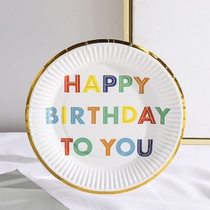 HONGQING Assiettes jetables pour anniversaire