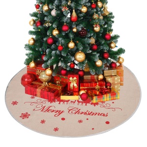 JINMINGGUAN Tapis de sapin de Noël en lin 98cm