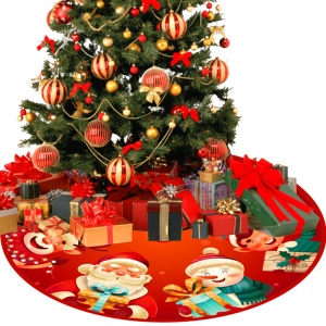 tapis d'arbre de Noël JINMINGGUAN imprimée en laine tirée