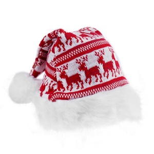 Chapeau de Noël Elk en tricot boule de laine décoration de noel