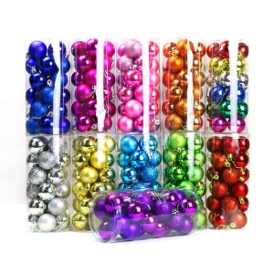 CHANGJIN ensemble de boules de Noël * 24pcs plaqué seau en plastique (sous réserve de la photo sur 1688, individuellement en rupture de stock ne sont pas disponibles)
