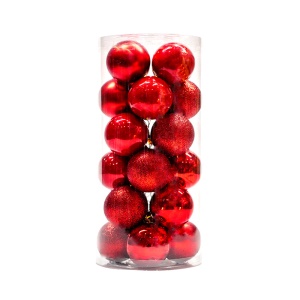 CHANGJIN ensemble de boules de Noël * 24pcs plaqué seau en plastique (sous réserve de la photo sur 1688, individuellement en rupture de stock ne sont pas disponibles)